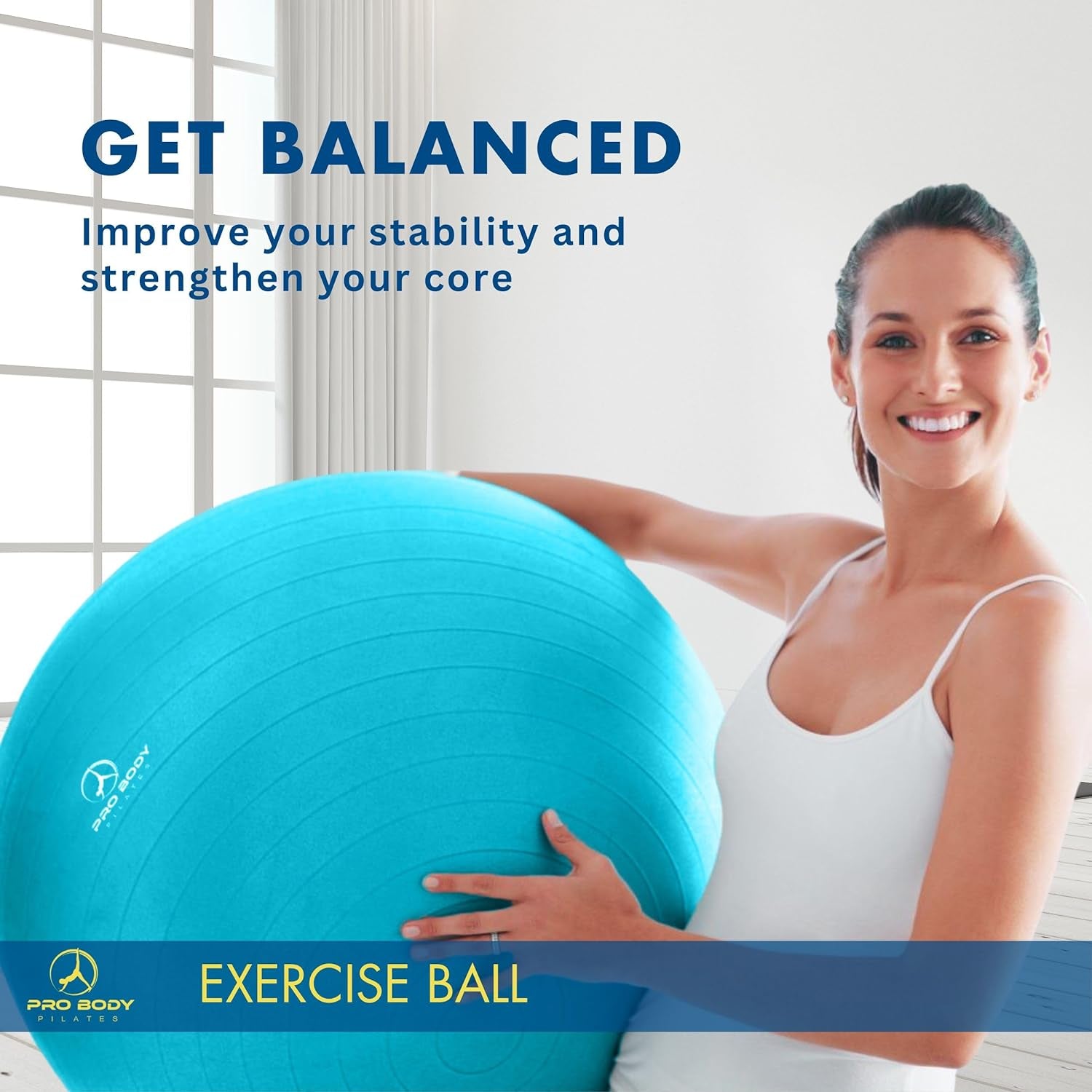 Ball Yoga Ball Exercise Ball, Balance Ball or Pregnancy Ball for Stability, Yoga Ball Chair, Therapy Ball Workout Ball or Birthing Ball for Pregnancy